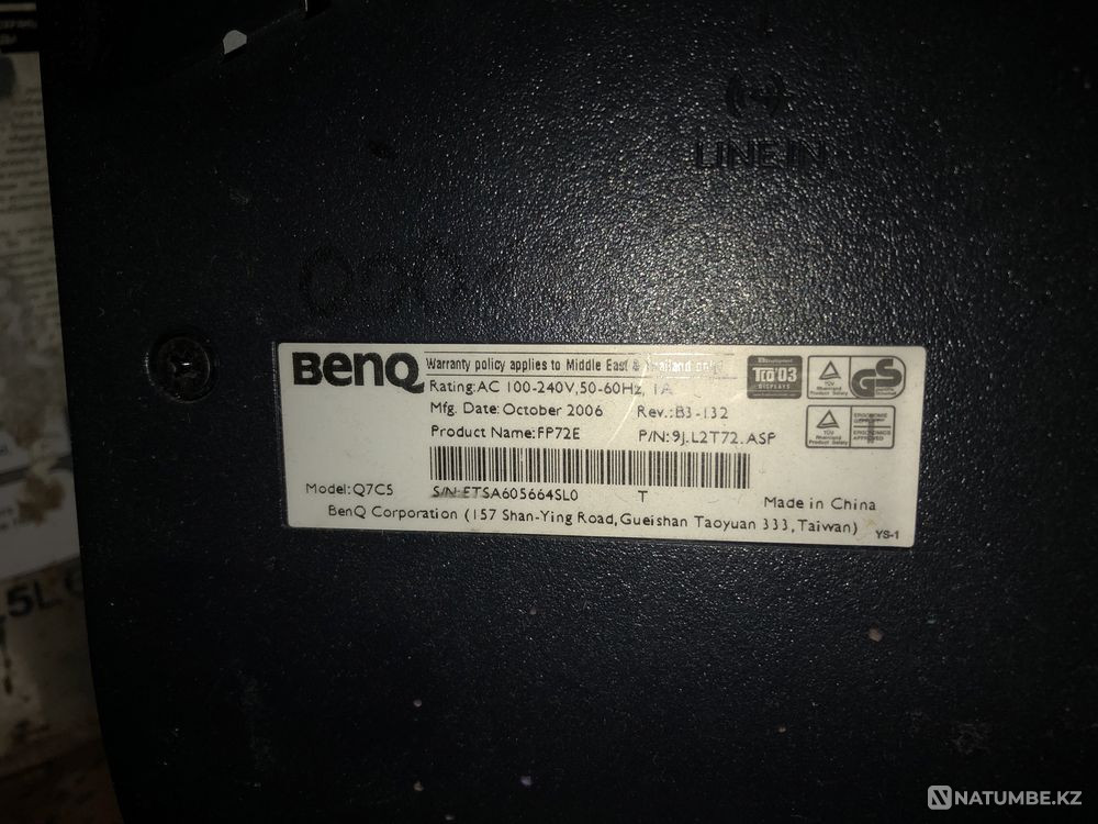 Монитор для компьютера Benq Шымкент Алматы - изображение 3
