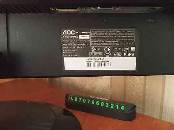 Монитор 24" AOC черный Алматы