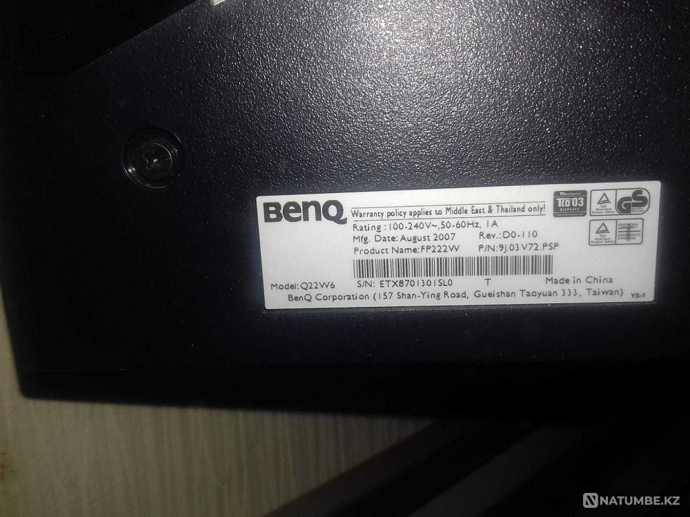 Монитор 22 дюйма . Benq Алматы - изображение 3
