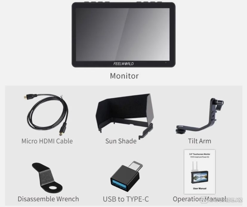 6 дюймдік FEELWORLD F5 Pro V4 мониторы  Алматы - изображение 5