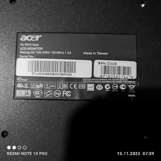 Монитор ACER AL1914 Алматы