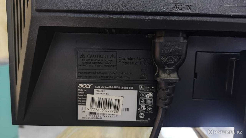 Монитор 18;5' acer v193hqv Алматы - изображение 2