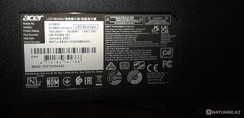 4K Monitor Acer Nitro XV280K Almaty - photo 4
