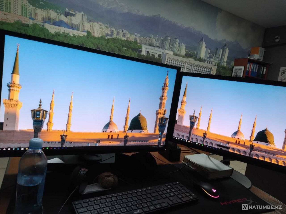 core i7 7700k two monitors diagonal 32 4K and 23 Almaty - photo 1