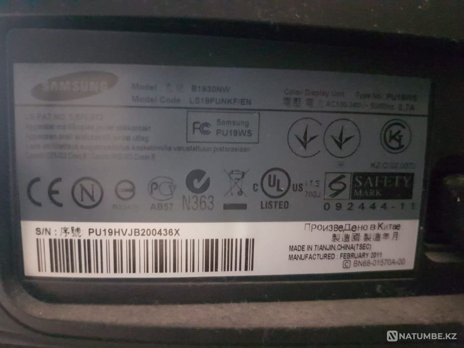 Монитор Samsung B1930NW Алматы - изображение 2