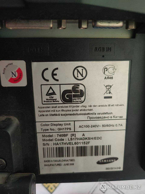 samsung syncmaster 740 BF дисплей Алматы - изображение 2