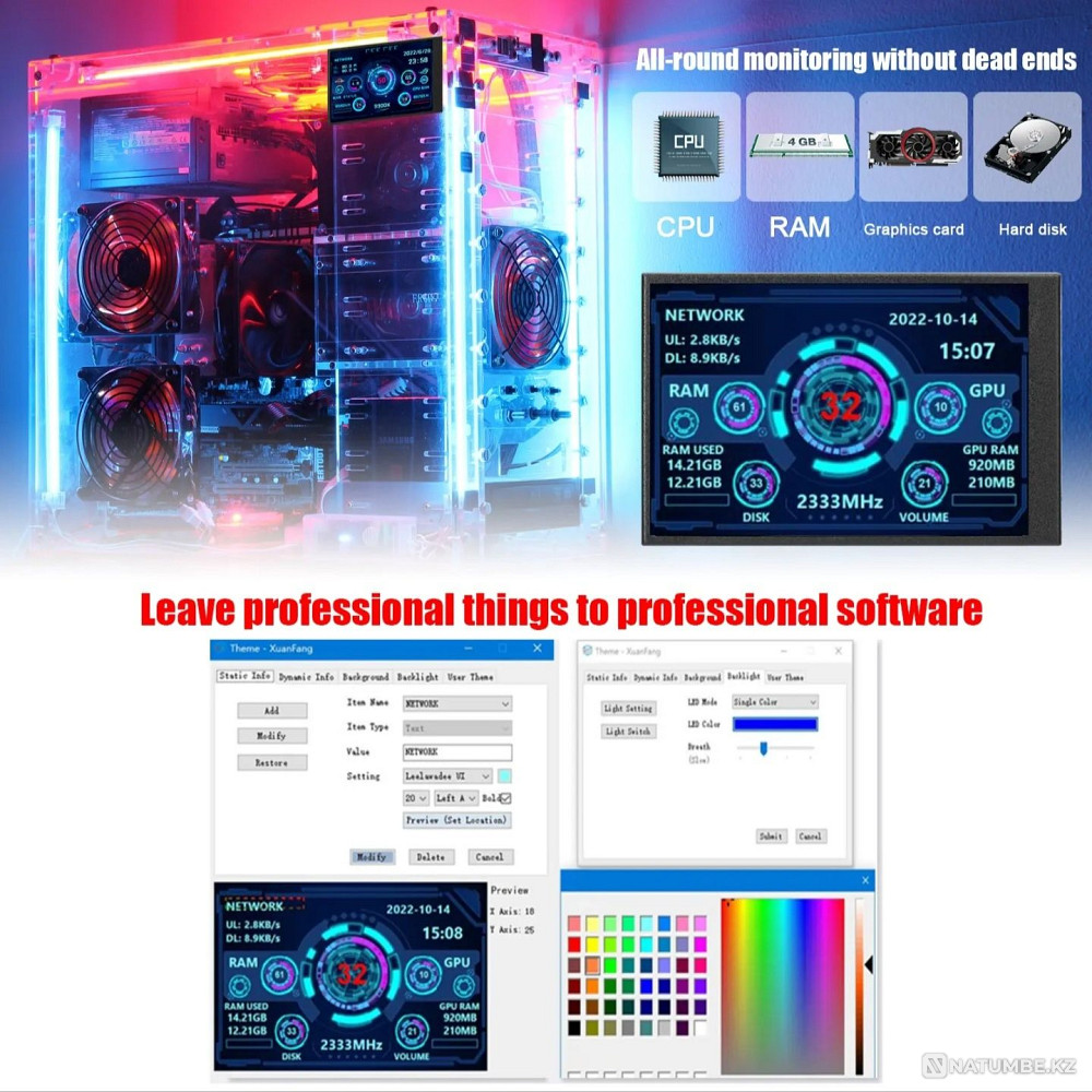 Mini monitor for PC; Aida64 Almaty - photo 3