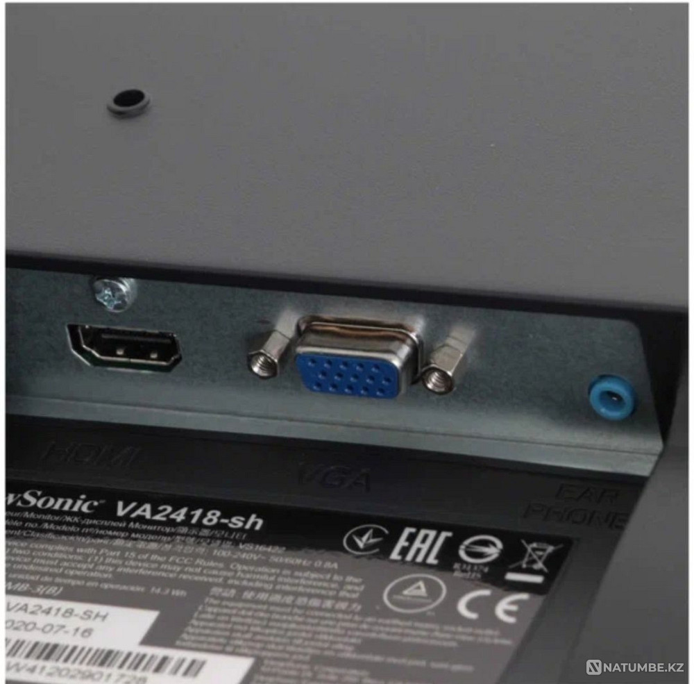 Монитор 24 дюйма Viewsonic VA2418-sh Алматы - изображение 3