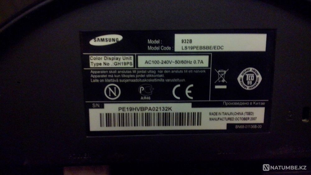 Sell monitor SAMSUNG SyncMaster 932b model LS19PEBSBR/EDC Almaty - photo 5