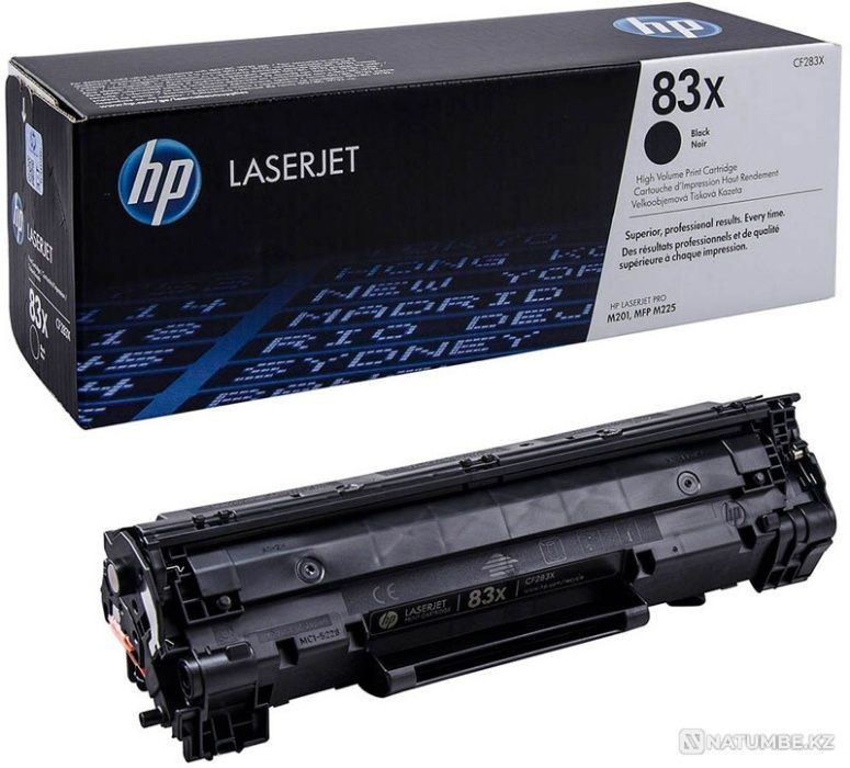 Оригинальный лазерный картридж HP LaserJet CF283X (черный) - 1 штука Алматы - изображение 1