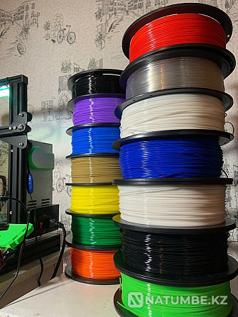 Plastic for 3D printing and for 3D pens; PLA and PETG filament 3D printer Almaty - photo 1