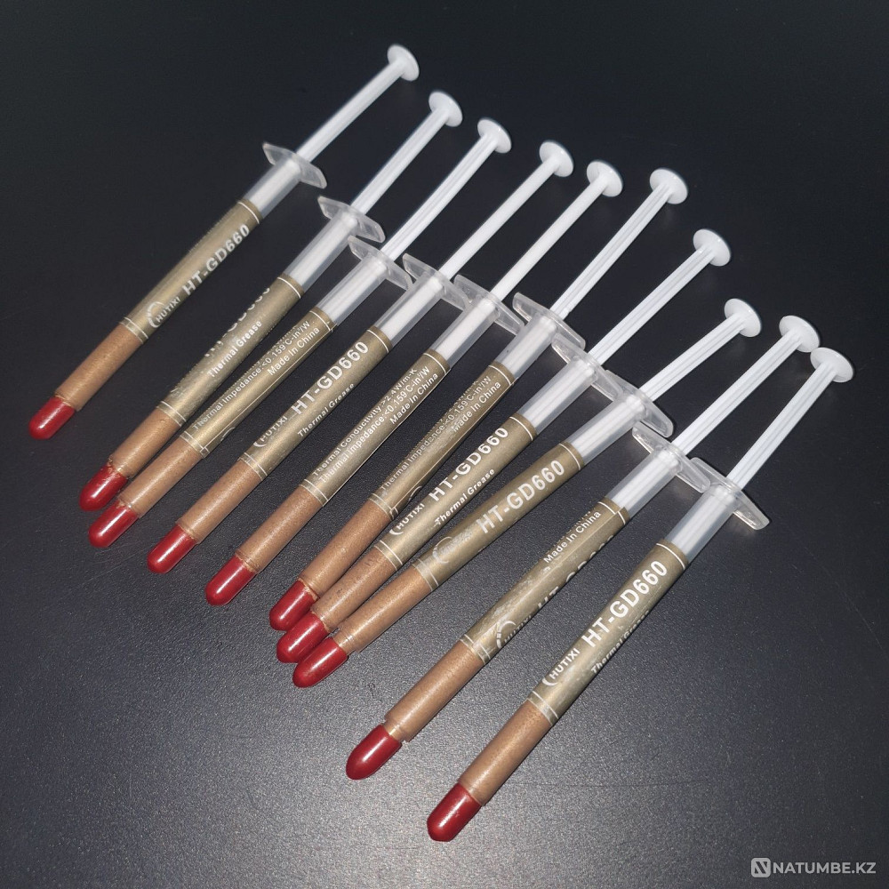 Golden thermal paste 1g; with a thermal conductivity coefficient of 2.4. Almaty - photo 1