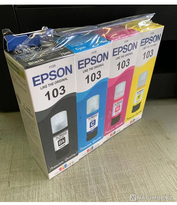 Чернила краска для принтера Epson. Фото бумага в подарок ! Алматы - изображение 1