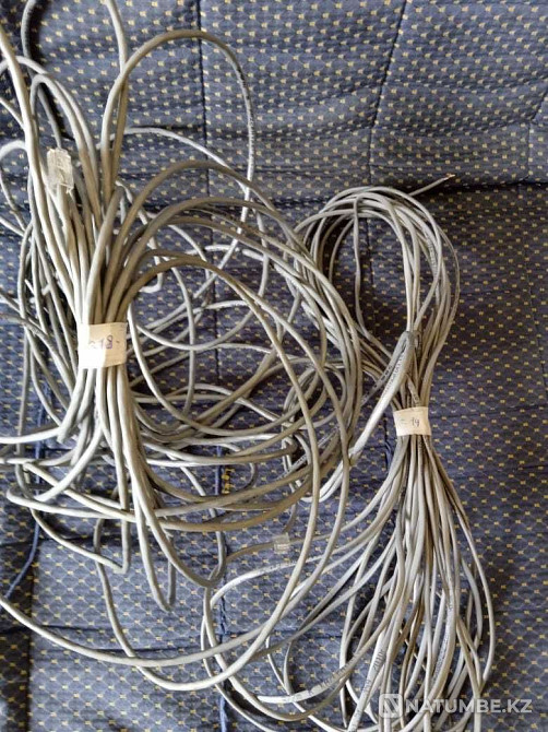 UTP cable 4x2 - 18 meters; UTP 2x2 - 14 meters (used) Almaty - photo 1