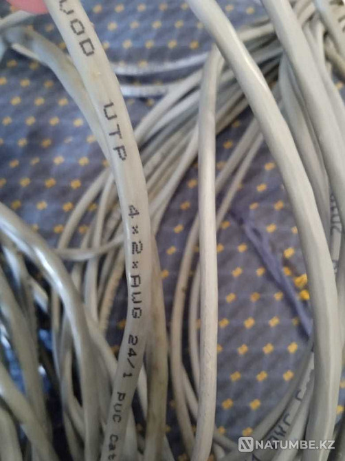 UTP cable 4x2 - 18 meters; UTP 2x2 - 14 meters (used) Almaty - photo 2