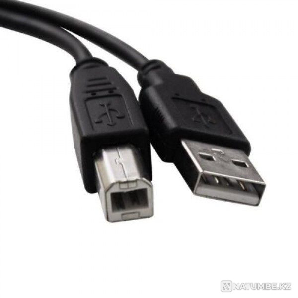 Кабель usb для подключения принтера; кабель питания (сетевой) Алматы - изображение 2