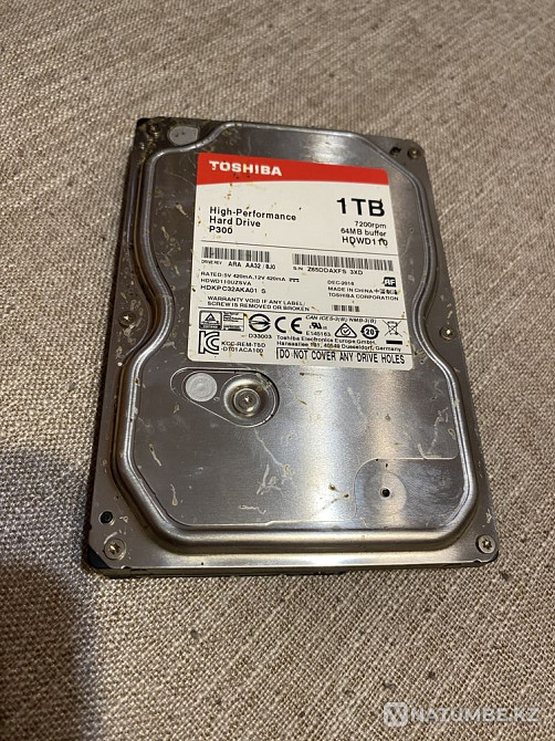 Жесткий Диск 1ТБ Toshiba Алматы - изображение 1