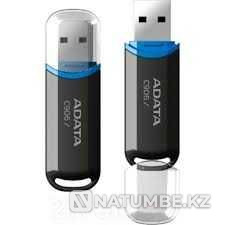 Флешка USB Adata 16 gb Черный USB 2.0. Новые! Алматы - изображение 1