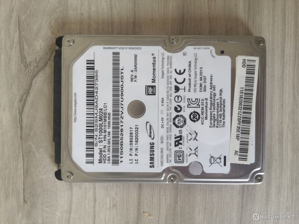 Жесткий диск HDD 1Tb Seagate Momentus [ST1000LM024] Алматы - изображение 1