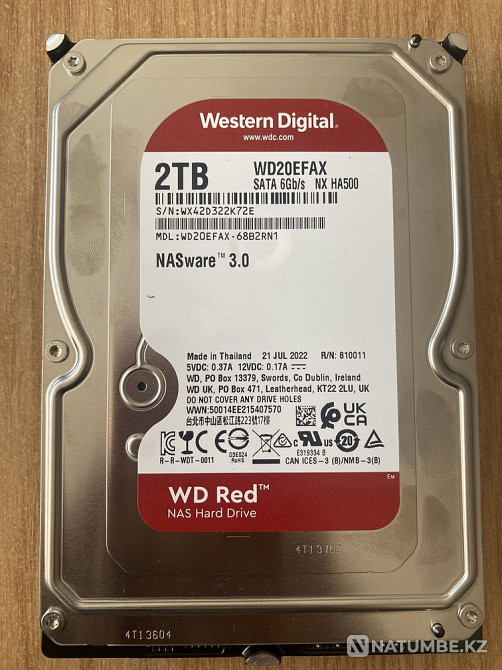 Hard drive 2 terabytes WD Red 5400 rpm Almaty - photo 2