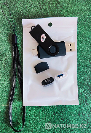 Double-sided flash drive 128 GB on Android 64 GB Almaty - photo 4