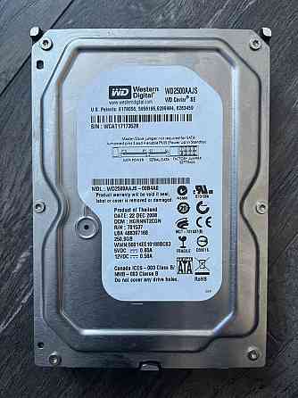Жесткие диски HDD SATA. 500Gb; 320Gb; 250Gb; 160Gb - 19 штук. Алматы