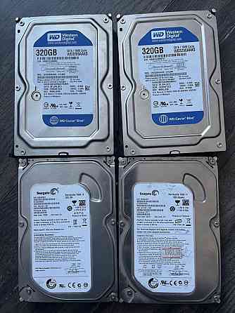 Жесткие диски HDD SATA. 500Gb; 320Gb; 250Gb; 160Gb - 19 штук. Алматы
