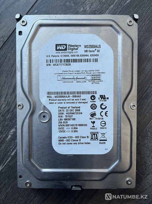 Жесткие диски HDD SATA. 500Gb; 320Gb; 250Gb; 160Gb - 19 штук. Алматы - изображение 4