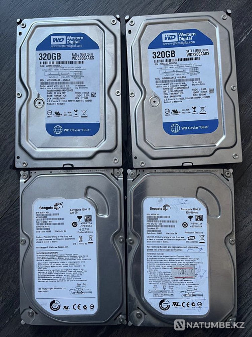 Жесткие диски HDD SATA. 500Gb; 320Gb; 250Gb; 160Gb - 19 штук. Алматы - изображение 3