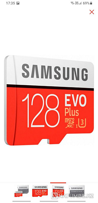 Карта памяти Samsung evo plus 128Gb microSD Алматы - изображение 3