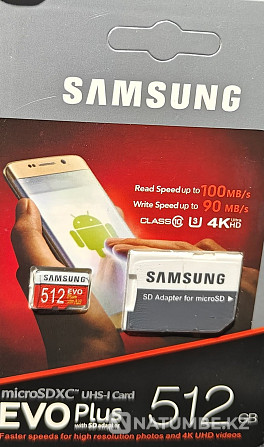 Samsung evo plus 512гб жад картасы сатылады  Алматы - изображение 1