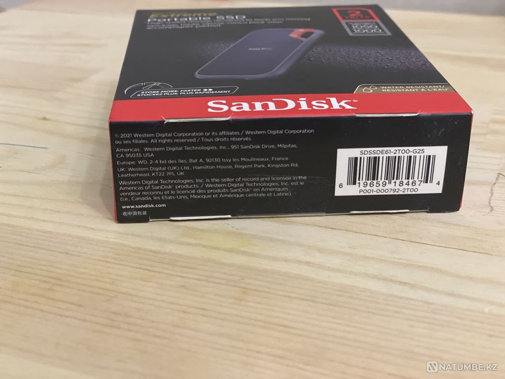 Внешний SSD накопитель SanDisk Extreme Portable 2TB USB 3.2 Gen 2 Алматы - изображение 3