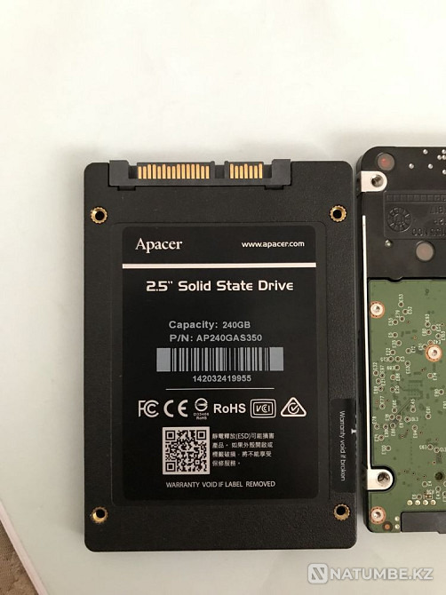 Продам жёсткий диск на терабайт и ssd на 258 гигабайт Алматы - изображение 3