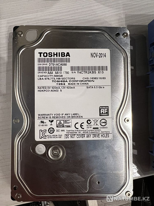Жесткий диск Toshiba 500 ГБ Алматы - изображение 1