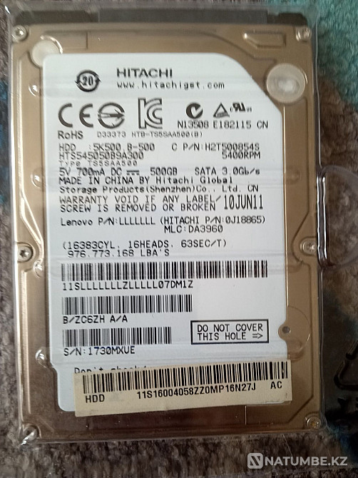 Selling 500g hard drive Almaty - photo 1
