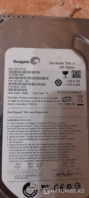 Жёсткий диск Seagate 320GB Алматы - изображение 2