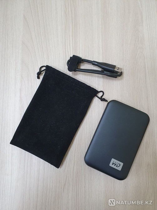 Внешний жёсткий диск WD 1 Tb. Практически новый. Алматы - изображение 1