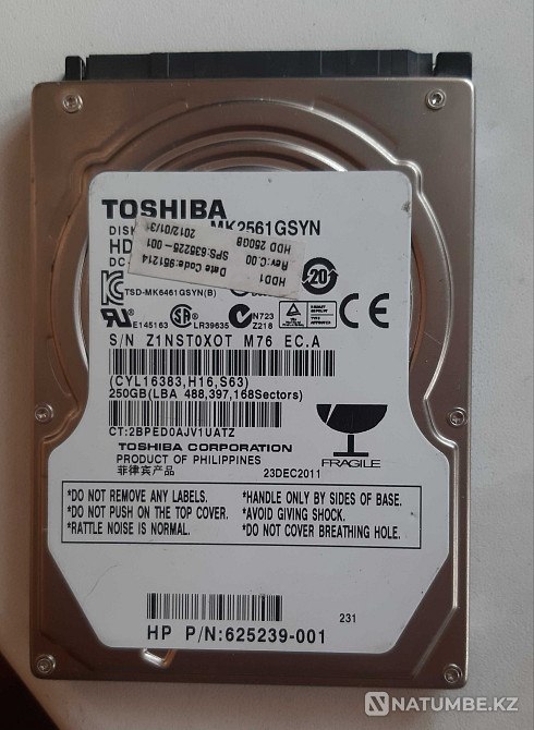 Қатты диск HDD 250 ГБ 2;5  Алматы - изображение 1
