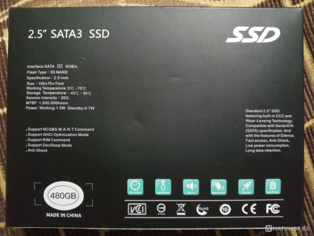 SSD жёсткий диск 480 гигов Алматы - изображение 4