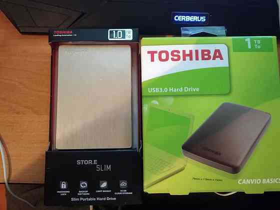 Внешний Жесткий Диск 1 Tb TOSHIBA USB 3.0 + Кабель  Алматы