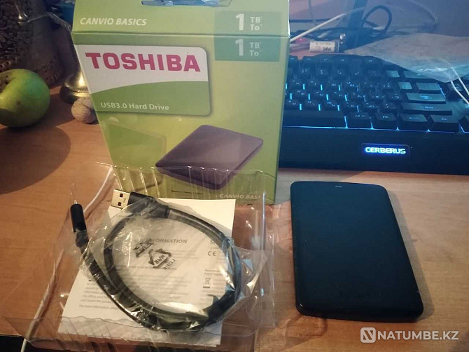 Сыртқы қатты диск 1 Тб TOSHIBA USB 3.0 + кабель  Алматы - изображение 7