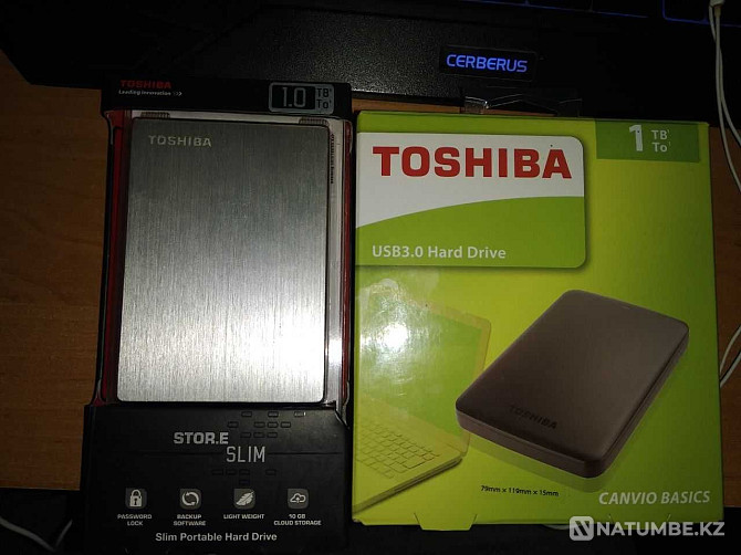 Сыртқы қатты диск 1 Тб TOSHIBA USB 3.0 + кабель  Алматы - изображение 4