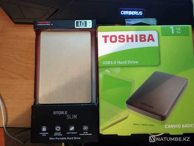 Сыртқы қатты диск 1 Тб TOSHIBA USB 3.0 + кабель  Алматы - изображение 2