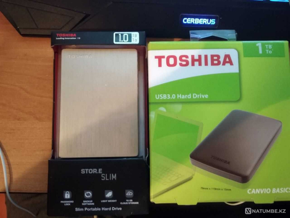 Внешний Жесткий Диск 1 Tb TOSHIBA USB 3.0 + Кабель Алматы - изображение 1