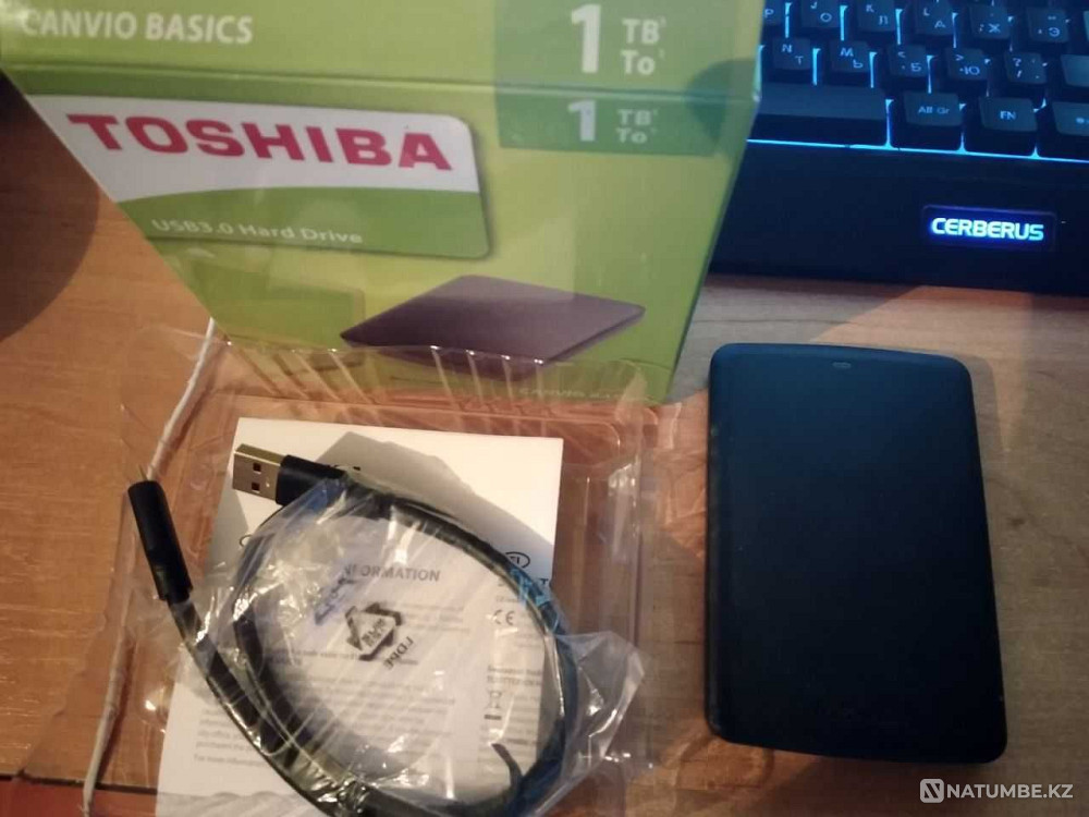 Внешний Жесткий Диск 1 Tb TOSHIBA USB 3.0 + Кабель Алматы - изображение 6