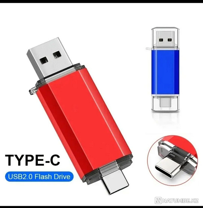 USB Flash карта Astore Flash Drive USB Type-C 128гб синий 7000 Алматы - изображение 1