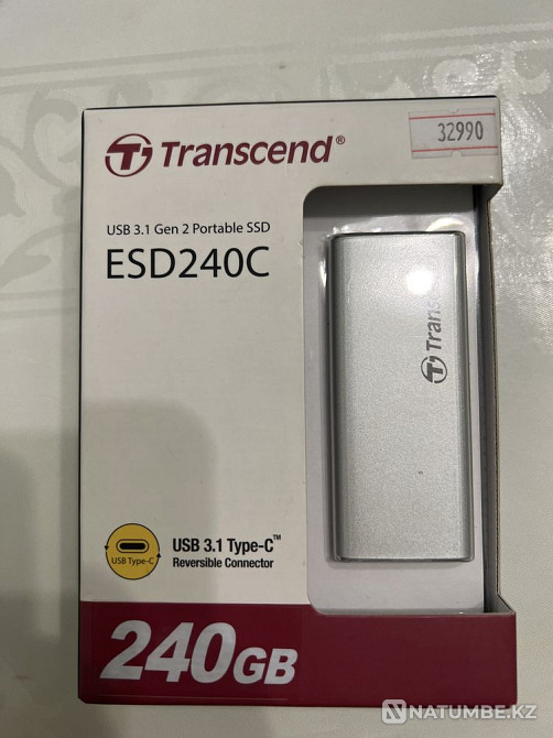 Внешний SSD M.2 (USB 3.1 Gen 2) 240GB Transcend TS240GESD240C Алматы - изображение 1