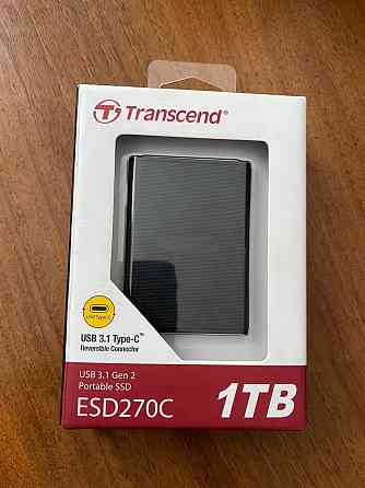Новый SSD диск Transcend 1 TB внешний USB Алматы