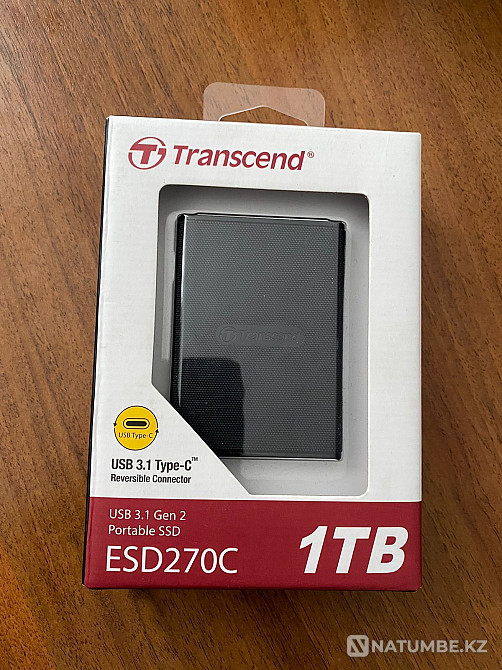 Новый SSD диск Transcend 1 TB внешний USB Алматы - изображение 1