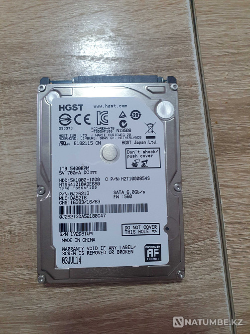 HDD 1 Tb жёсткий диск Алматы - изображение 1